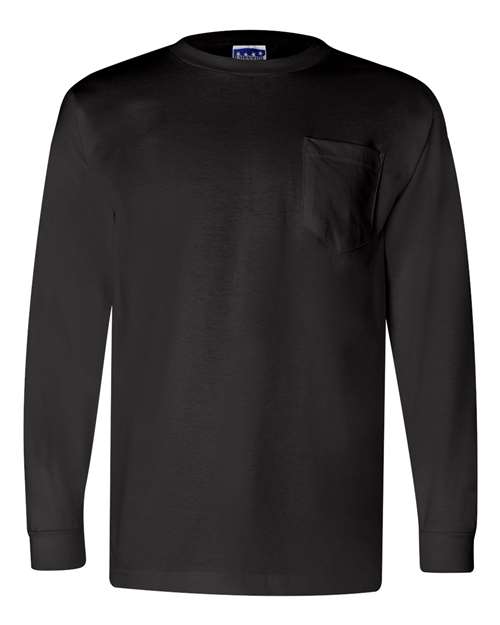 Bayside Unisex Union-Made Long Sleeve Pocket T-Shirt 3055