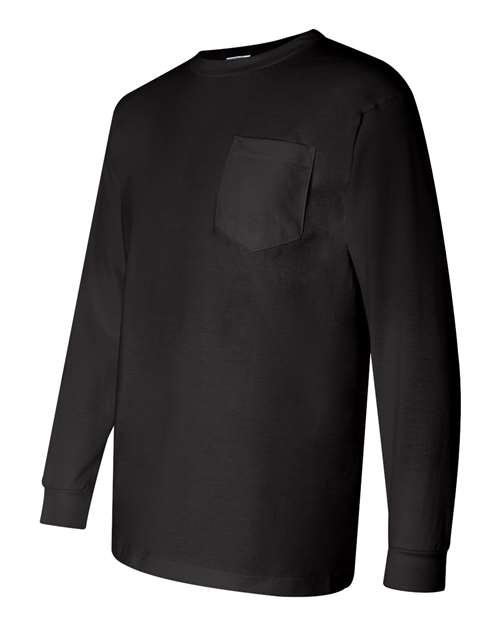 Bayside Unisex Union-Made Long Sleeve Pocket T-Shirt 3055