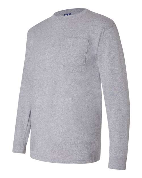 Bayside Unisex Union-Made Long Sleeve Pocket T-Shirt 3055