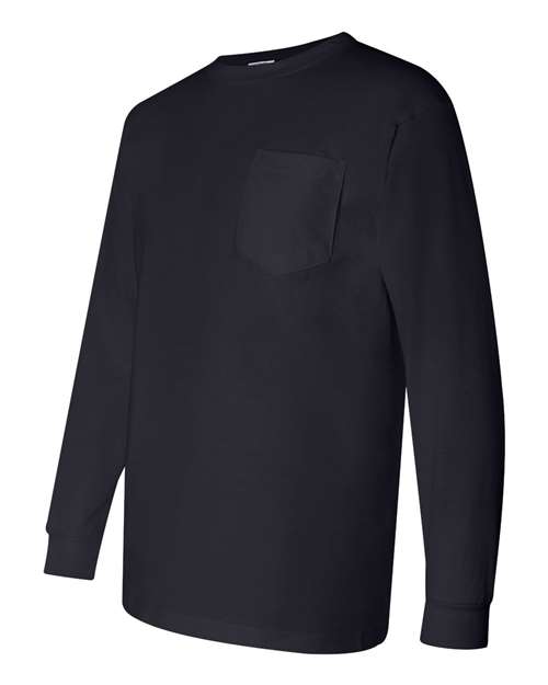 Bayside Unisex Union-Made Long Sleeve Pocket T-Shirt 3055
