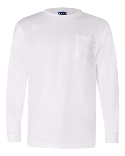 Bayside Unisex Union-Made Long Sleeve Pocket T-Shirt 3055