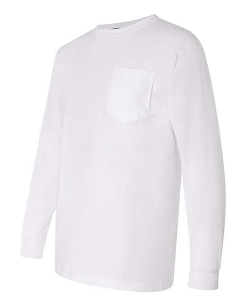 Bayside Unisex Union-Made Long Sleeve Pocket T-Shirt 3055