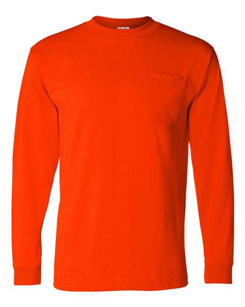 Bayside Unisex USA-Made 50/50 Long Sleeve Pocket T-Shirt 1730
