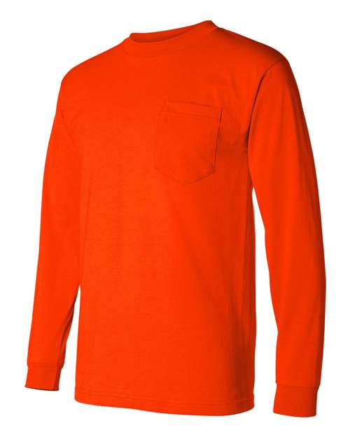 Bayside Unisex USA-Made 50/50 Long Sleeve Pocket T-Shirt 1730