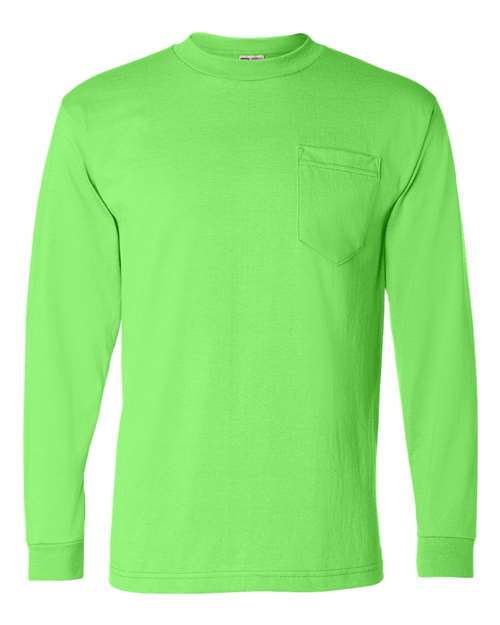 Bayside Unisex USA-Made 50/50 Long Sleeve Pocket T-Shirt 1730
