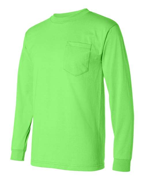 Bayside Unisex USA-Made 50/50 Long Sleeve Pocket T-Shirt 1730