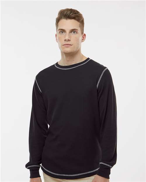 J. America Men's Vintage Thermal Long Sleeve T-Shirt 8238
