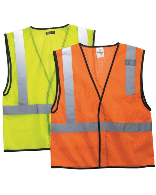 Kishigo Unisex Economy Single Pocket Hook-and-Loop Mesh Vest 1193-1194