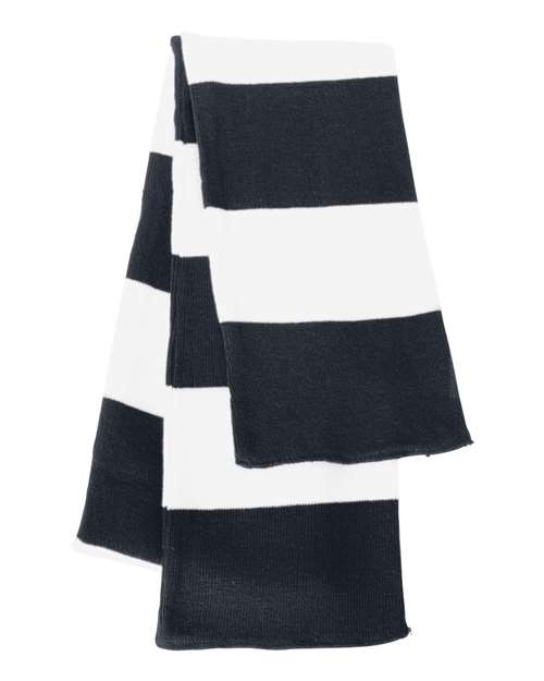 Sportsman Rugby-Striped Knit Scarf SP02