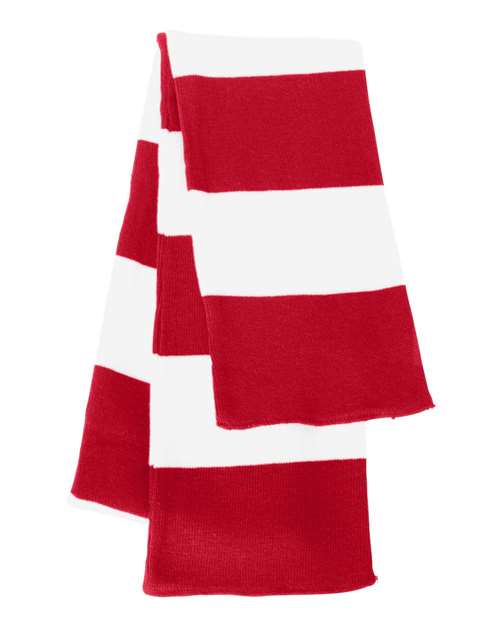 Sportsman Rugby-Striped Knit Scarf SP02