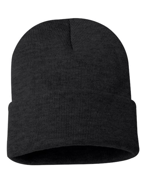 Sportsman 12" Solid Cuffed Beanie SP12