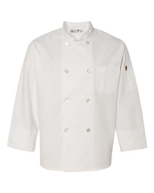 Chef Designs Eight Pearl Button Chef Coat with Thermometer Pocket 0413