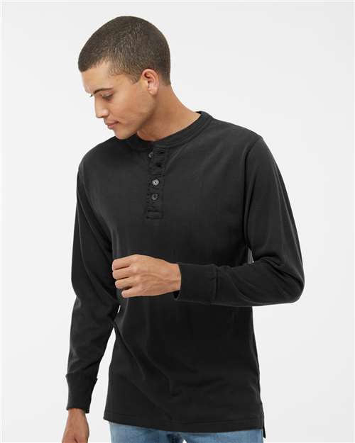 J. America Men's Vintage Brushed Jersey Henley 8244
