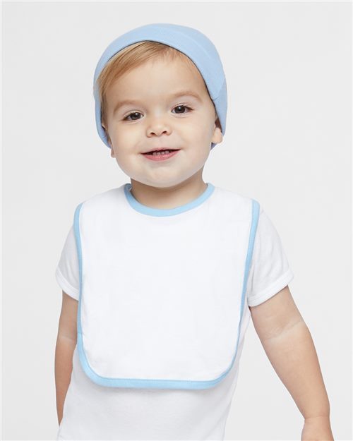 Rabbit Skins Infant Contrast Trim Premium Jersey Bib 1004
