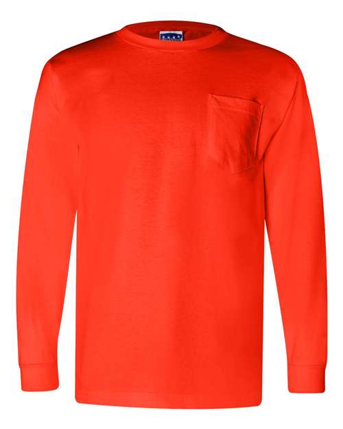 Bayside Unisex Union-Made Long Sleeve Pocket T-Shirt 3055