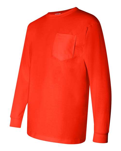 Bayside Unisex Union-Made Long Sleeve Pocket T-Shirt 3055