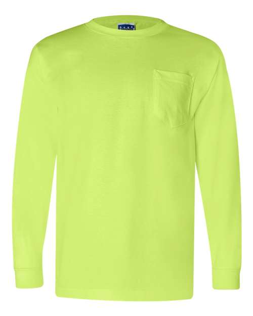 Bayside Unisex Union-Made Long Sleeve Pocket T-Shirt 3055