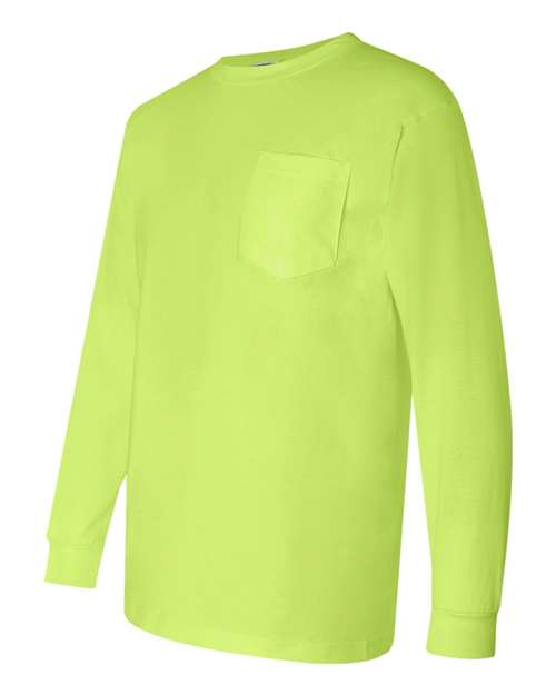 Bayside Unisex Union-Made Long Sleeve Pocket T-Shirt 3055