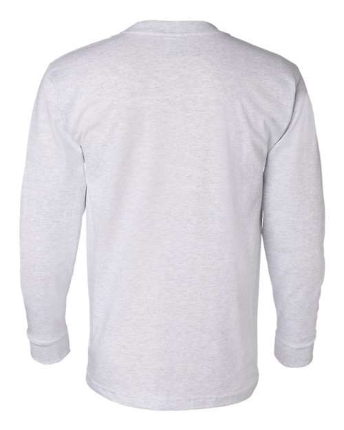 Bayside Unisex USA-Made Long Sleeve Pocket T-Shirt 8100