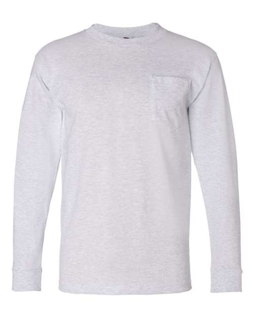 Bayside Unisex USA-Made Long Sleeve Pocket T-Shirt 8100