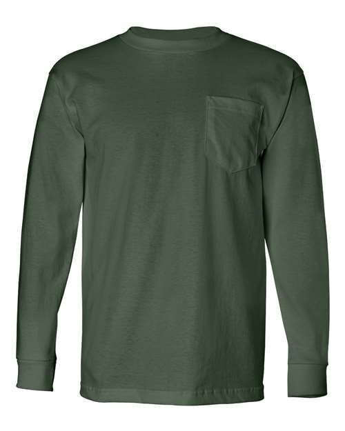 Bayside Unisex USA-Made Long Sleeve Pocket T-Shirt 8100