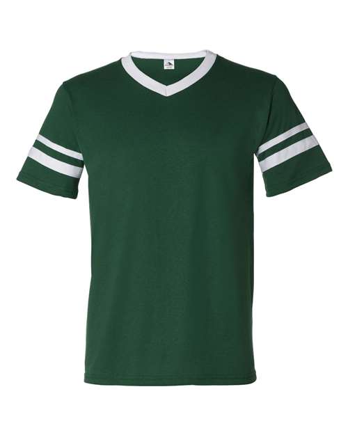 Augusta Sportswear V-Neck Jersey with Striped Sleeves 360