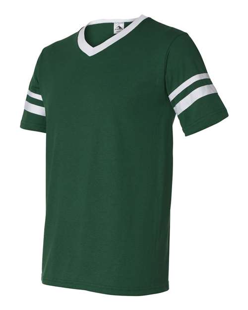 Augusta Sportswear V-Neck Jersey with Striped Sleeves 360