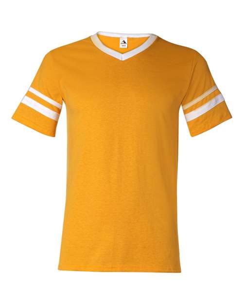 Augusta Sportswear V-Neck Jersey with Striped Sleeves 360