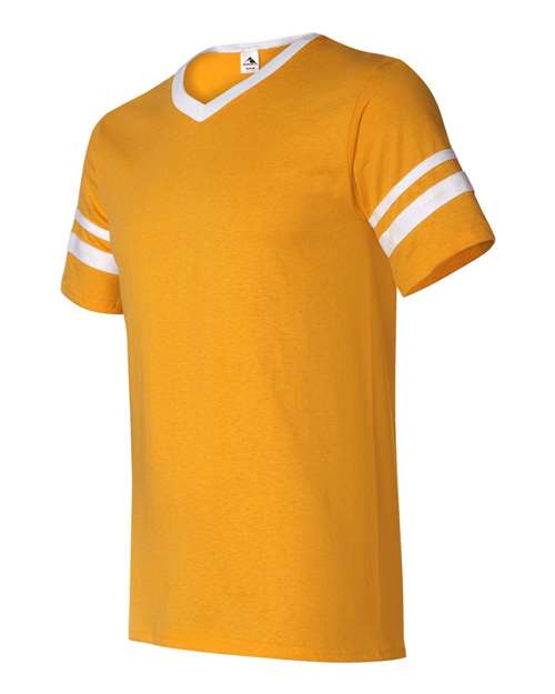 Augusta Sportswear V-Neck Jersey with Striped Sleeves 360