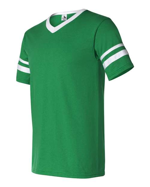 Augusta Sportswear V-Neck Jersey with Striped Sleeves 360