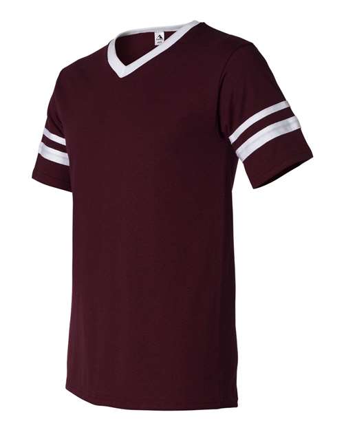 Augusta Sportswear V-Neck Jersey with Striped Sleeves 360