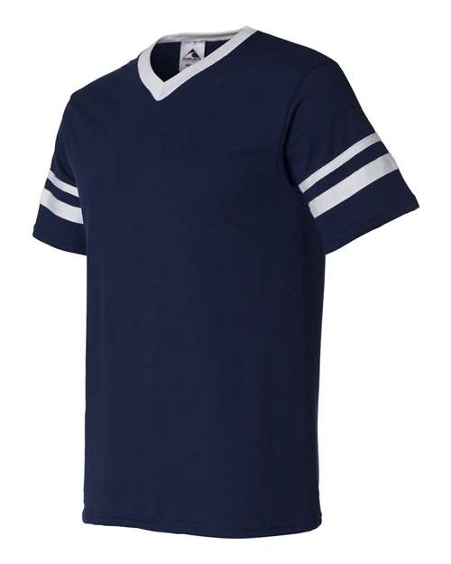 Augusta Sportswear V-Neck Jersey with Striped Sleeves 360