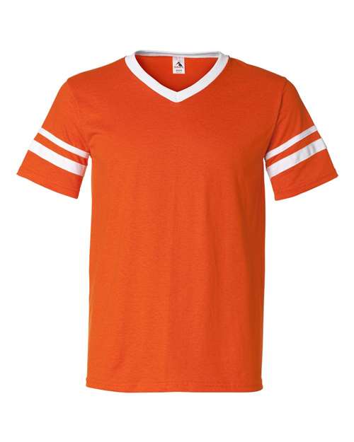 Augusta Sportswear V-Neck Jersey with Striped Sleeves 360