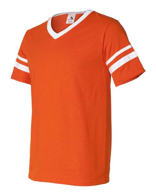Augusta Sportswear V-Neck Jersey with Striped Sleeves 360