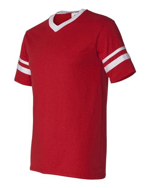Augusta Sportswear V-Neck Jersey with Striped Sleeves 360