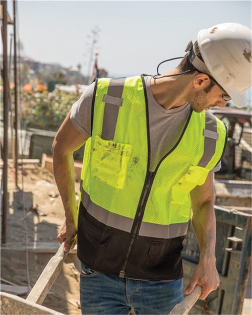 Kishigo Unisex Black Bottom Mesh Class 2 Vest 1509
