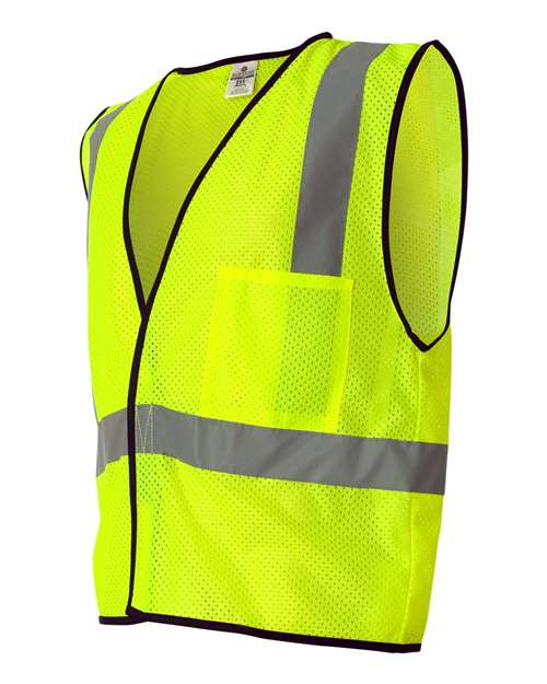 Kishigo Unisex Economy Single Pocket Hook-and-Loop Mesh Vest 1193-1194