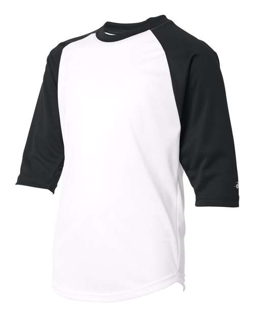 Badger Youth B-Core Three-Quarter Sleeve Baseball T-Shirt 2133