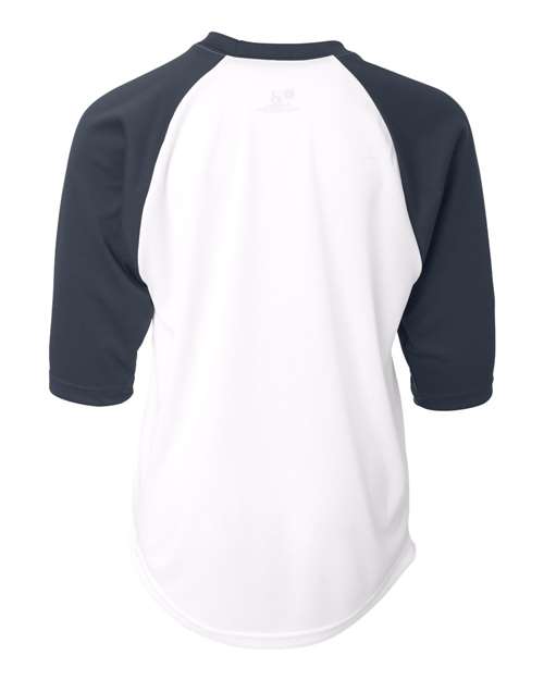 Badger Youth B-Core Three-Quarter Sleeve Baseball T-Shirt 2133