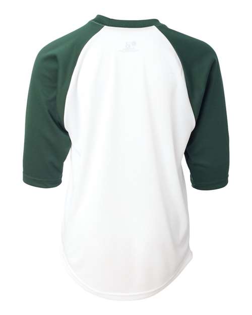Badger Youth B-Core Three-Quarter Sleeve Baseball T-Shirt 2133