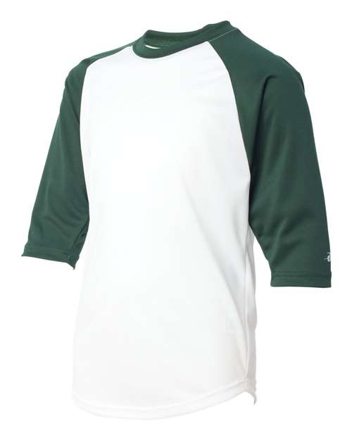 Badger Youth B-Core Three-Quarter Sleeve Baseball T-Shirt 2133