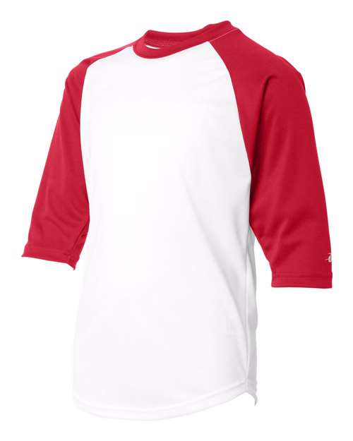 Badger Youth B-Core Three-Quarter Sleeve Baseball T-Shirt 2133