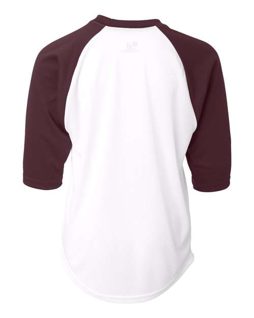 Badger Youth B-Core Three-Quarter Sleeve Baseball T-Shirt 2133