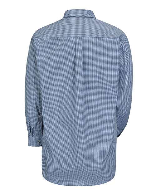 Red Kap Men's Mini-Plaid Uniform Long Sleeve Shirt SP74