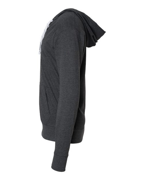 J. America Unisex Jersey Sport Lace Hooded Pullover 8231