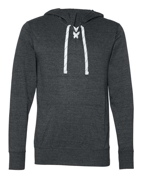 J. America Unisex Jersey Sport Lace Hooded Pullover 8231