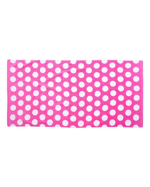 Carmel Towel Company Polka Dot Velour Beach Towel C3060P