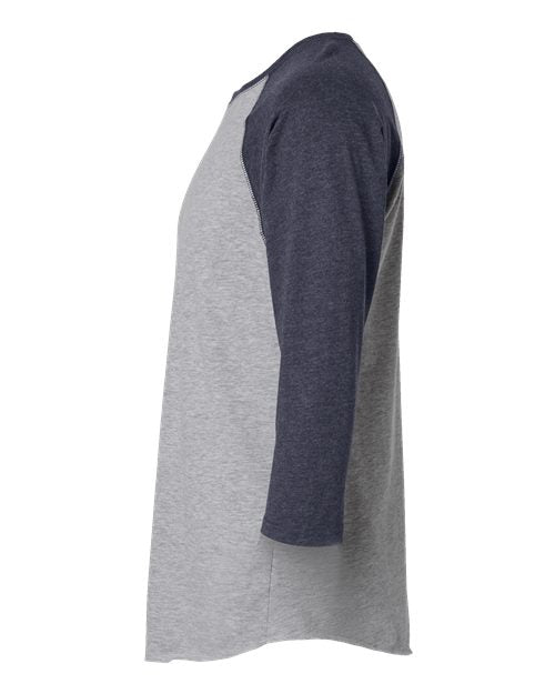 LAT Unisex Baseball Fine Jersey Three-Quarter Sleeve Tee 6930