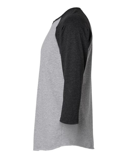 LAT Unisex Baseball Fine Jersey Three-Quarter Sleeve Tee 6930