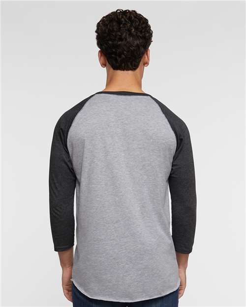 LAT Unisex Baseball Fine Jersey Three-Quarter Sleeve Tee 6930